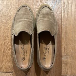 100% Authentic Loro Piana summer walk suede loafers size 37.5